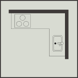 L型キッチンの図