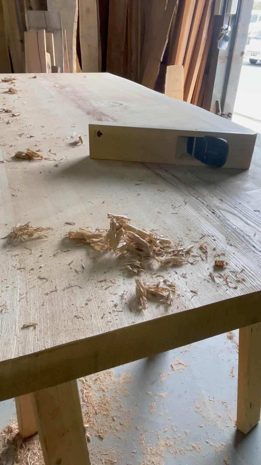 かんな掛けの様子