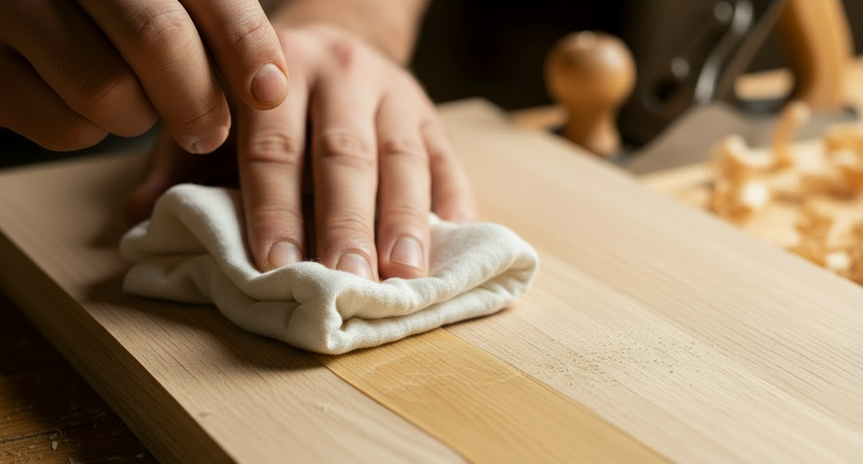 仕上げ作業の様子