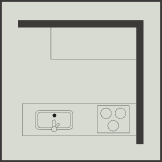 ペニンシュラ型キッチンの図