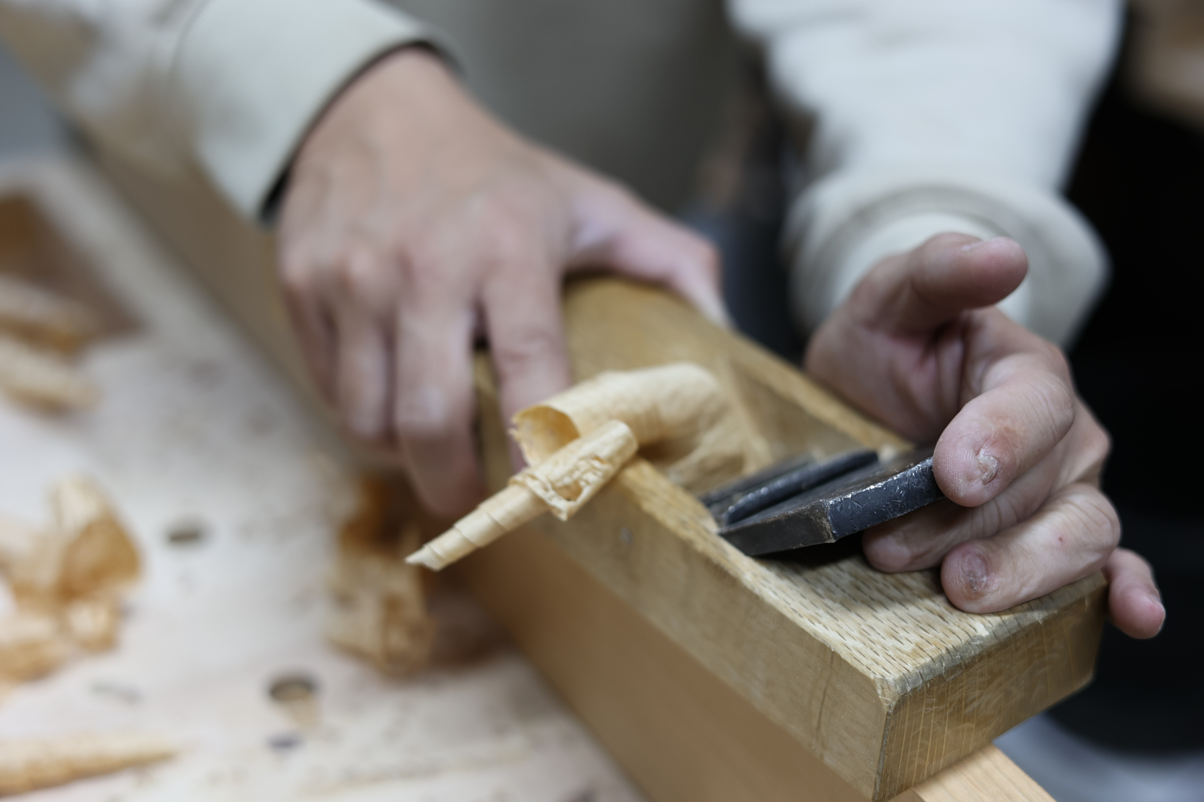 木工の手作業